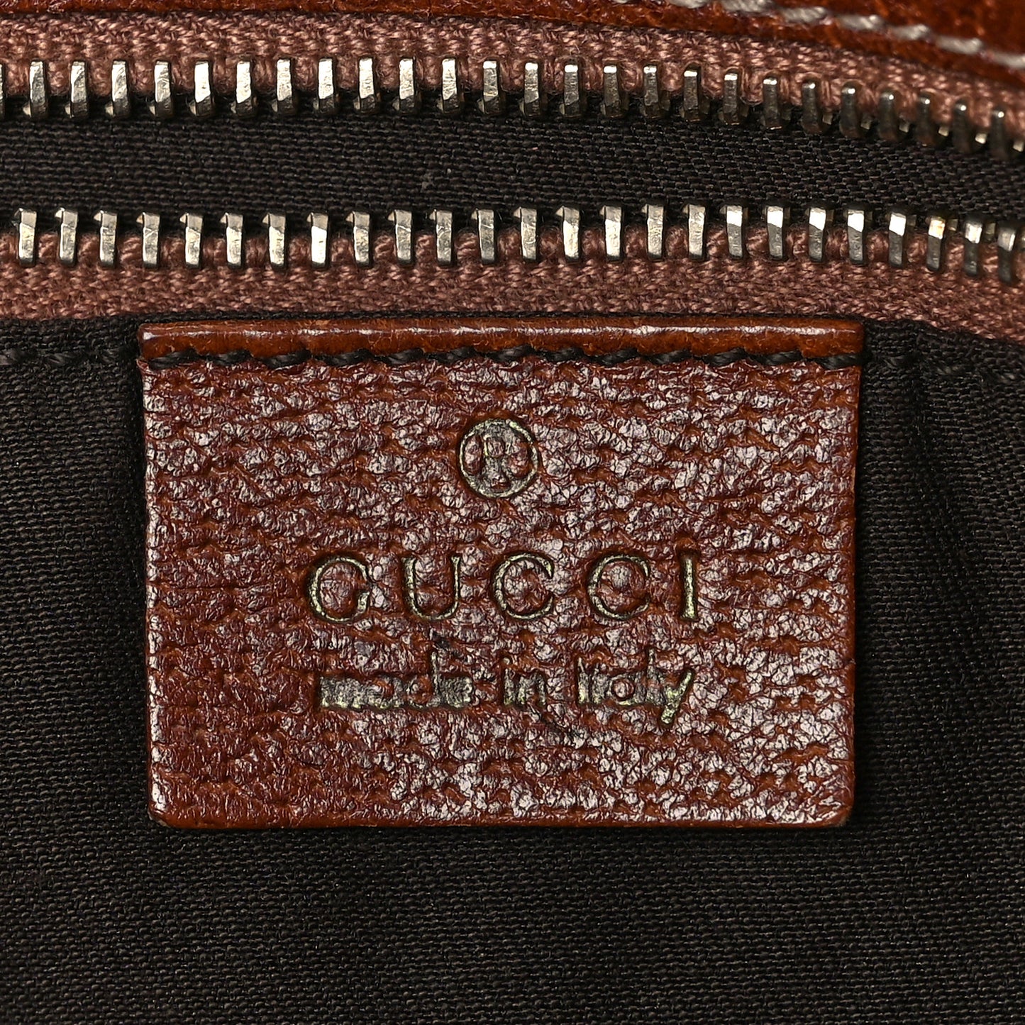 Monogram Bamboo Handle Bag Brown