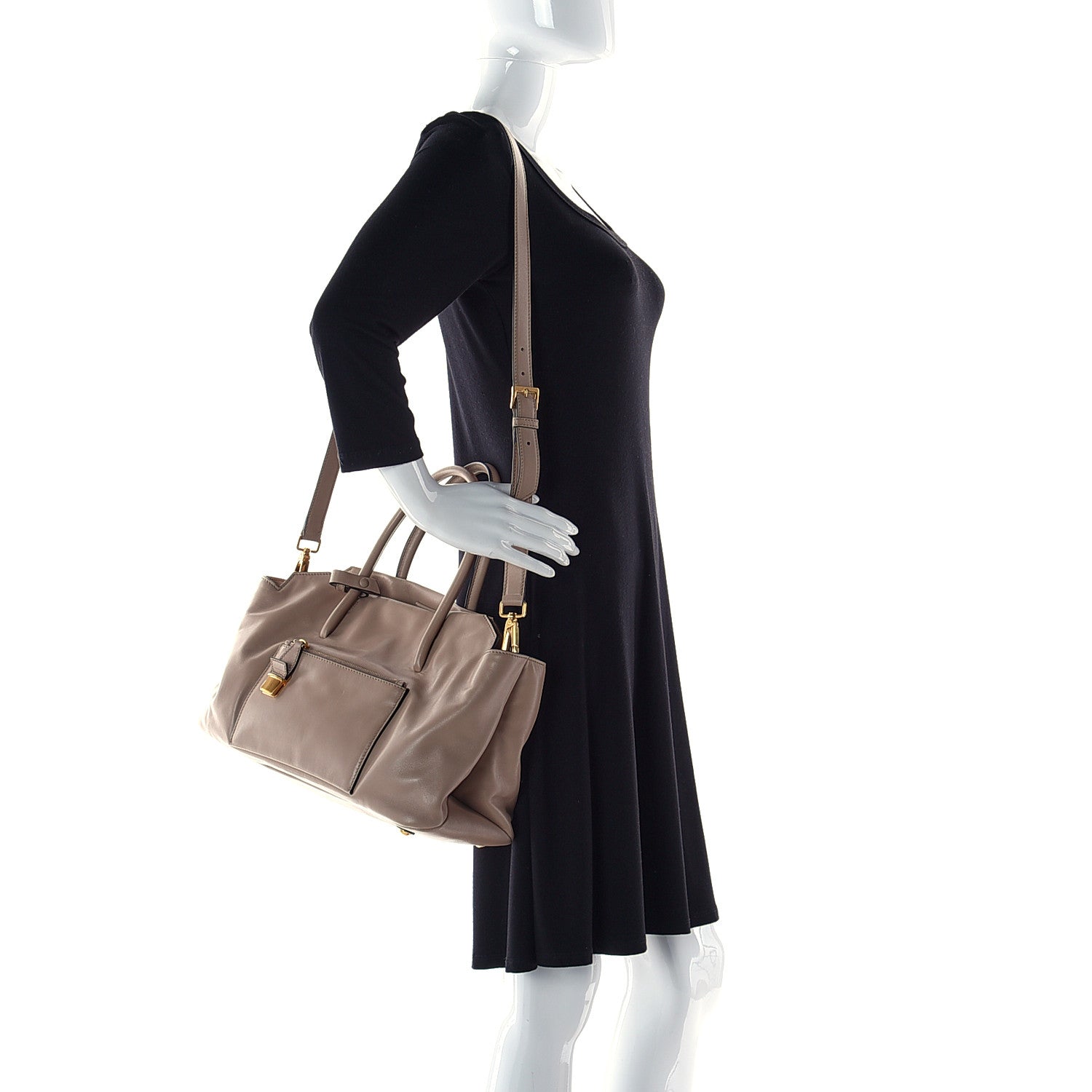 Miu Miu Vitello Soft Tote Cammeo 2 of 20