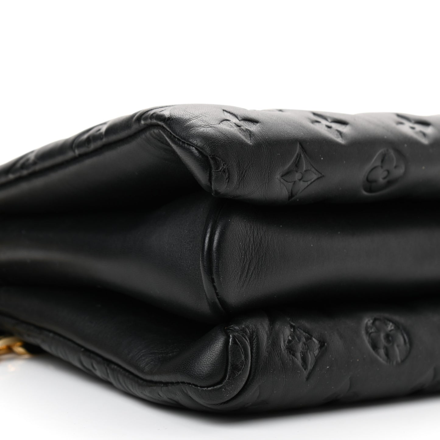 Lambskin Embossed Monogram Coussin PM Black