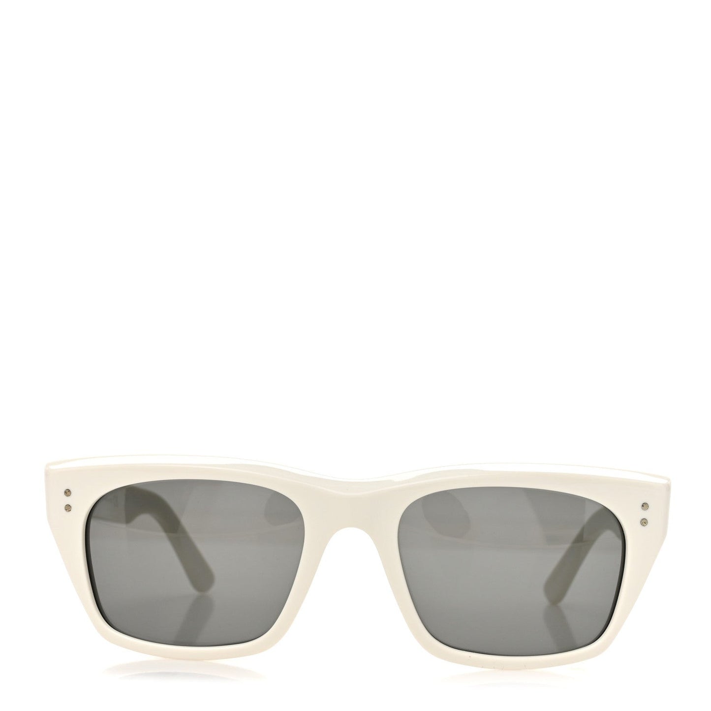 Acetate Polarized Rectangular Sunglasses CL40060I White