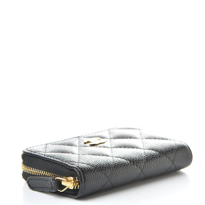 Chanel Caviar Quilted Zip Coin Purse Black 4 of 9