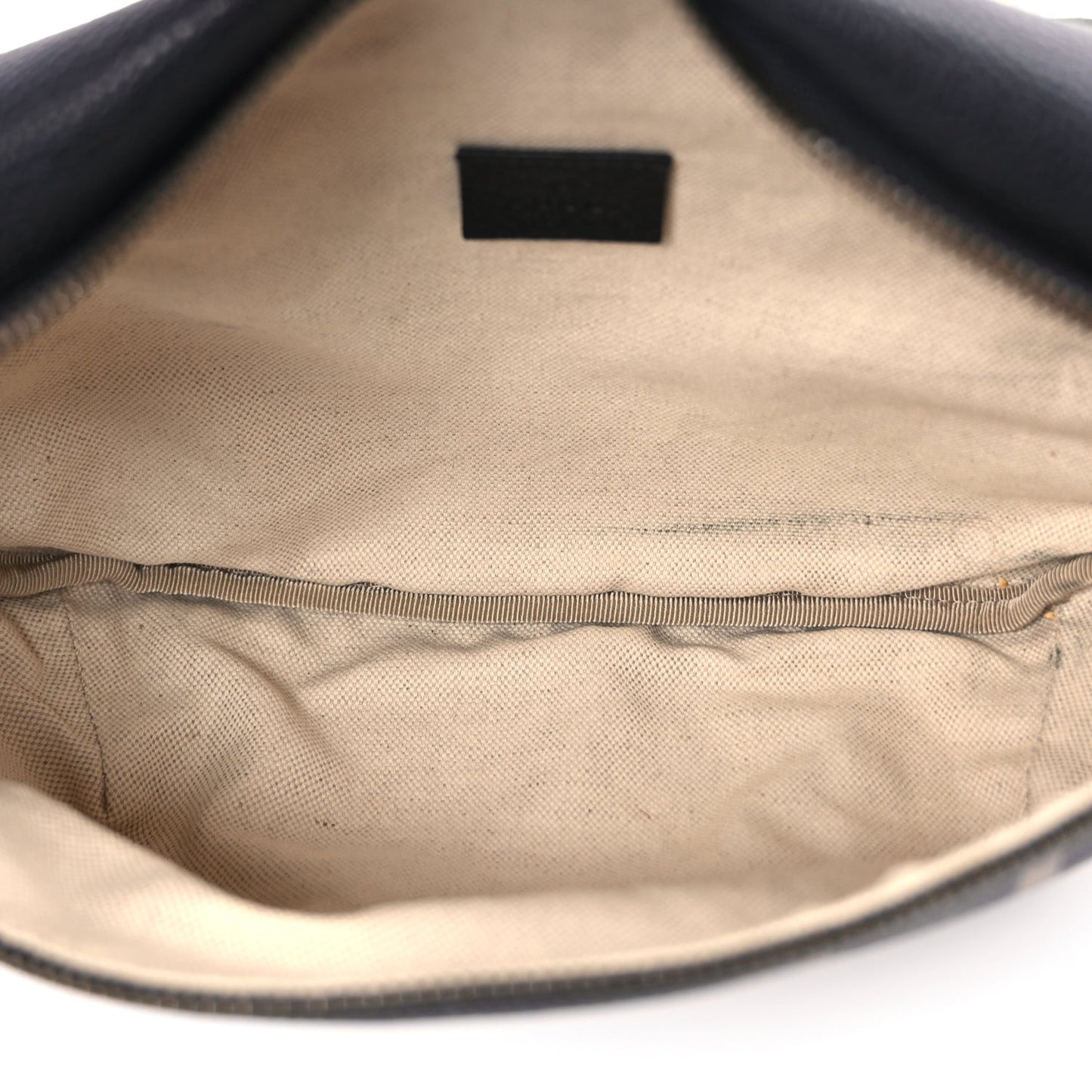 Grained Calfskin Logo Belt Bag Black