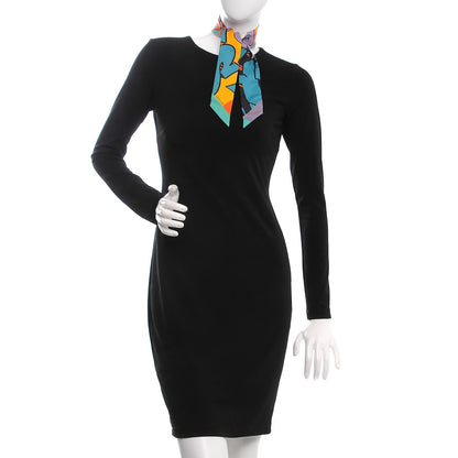 Hermes Silk Graff Graffiti Twilly Gris Blueete Mauve Jaune D'or 2 of 5