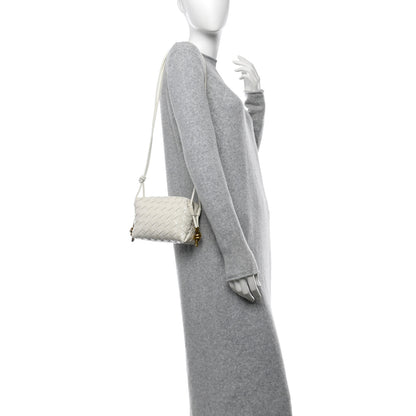 Bottega Veneta Nappa Intrecciato Metallic Knot Mini Loop Camera Bag Bone 2 of 9