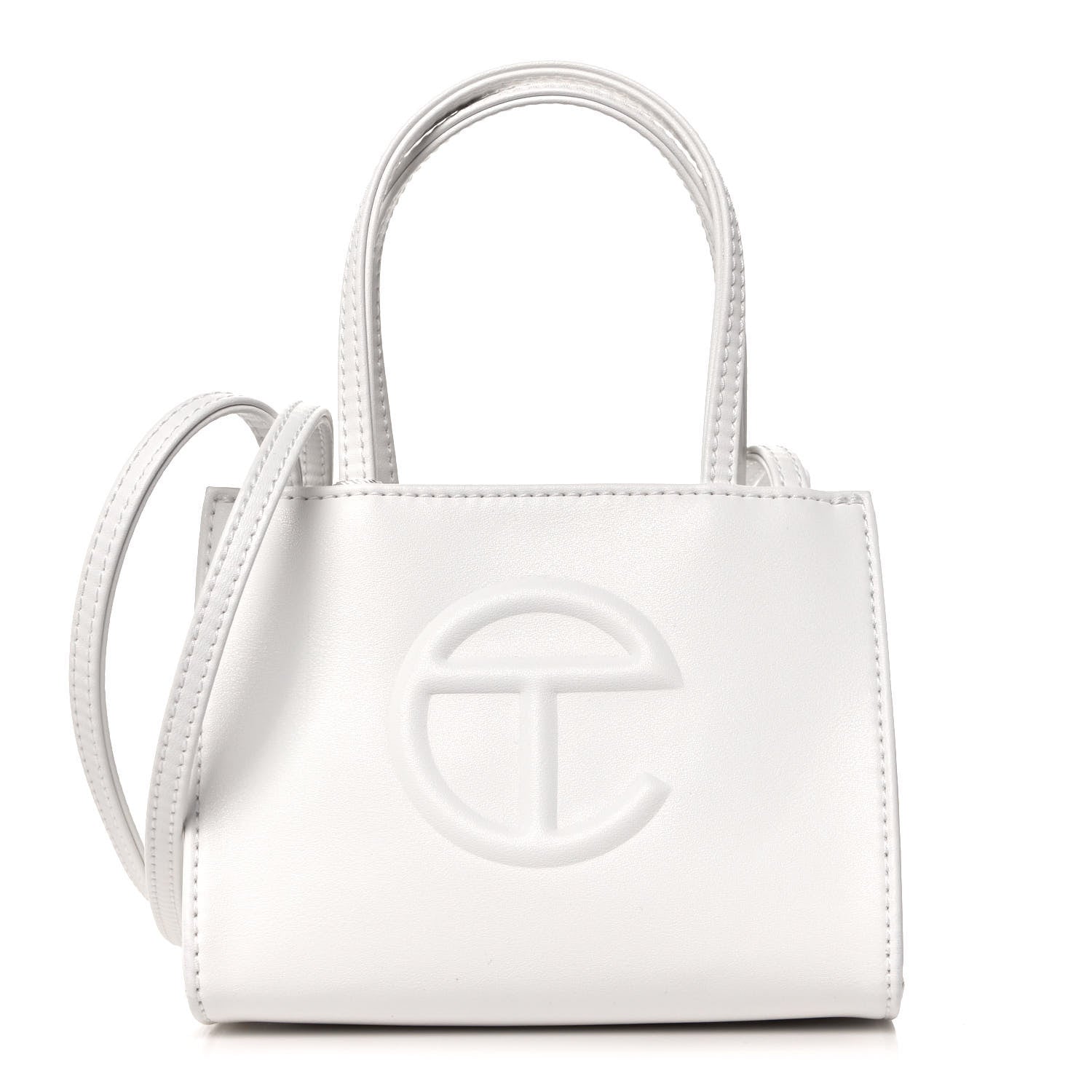 Telfar Vegan Leather Small Shopping Bag White 1 of 12