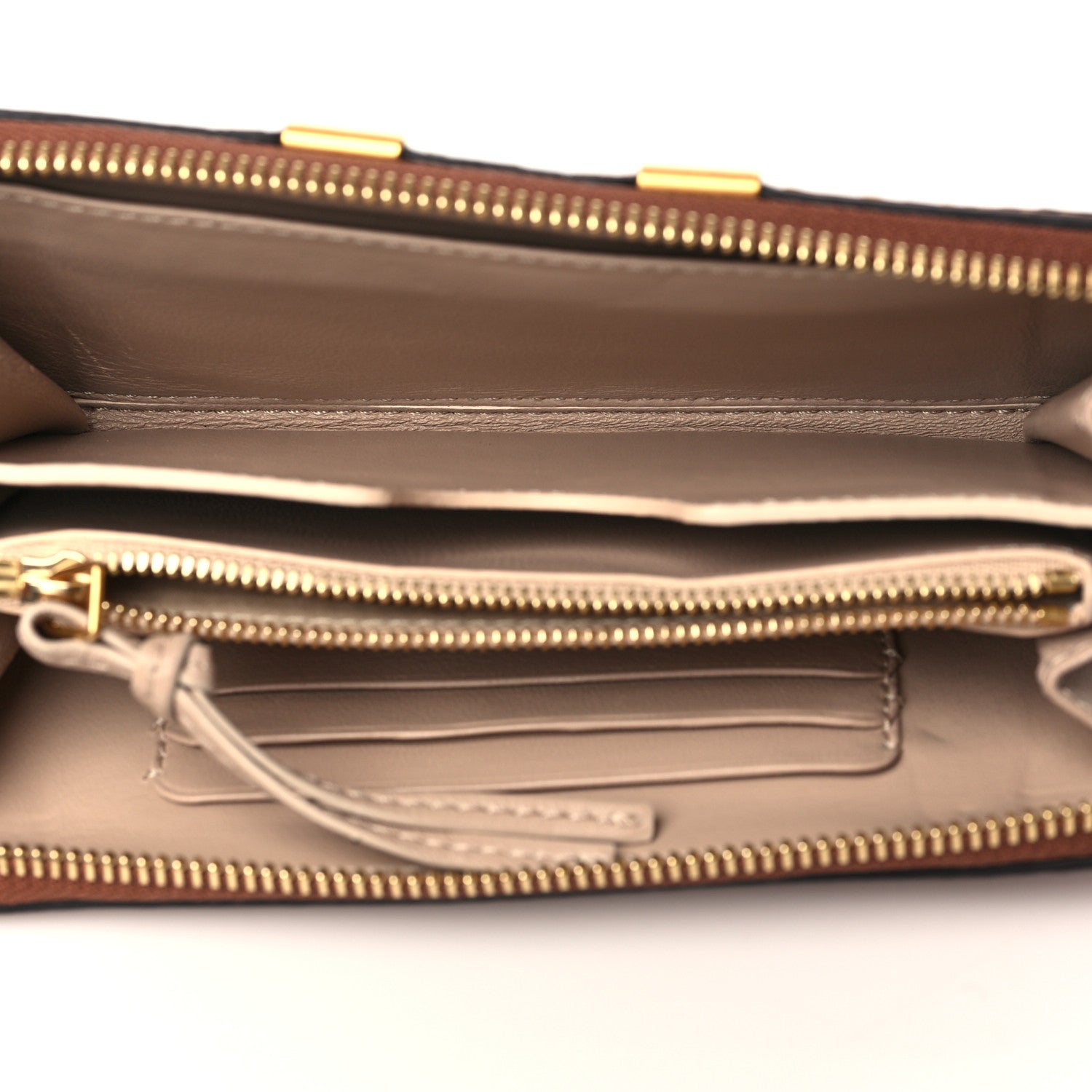 Chloe Grained Calfskin Marcie Long Zip Around Wallet Tan 5 of 7