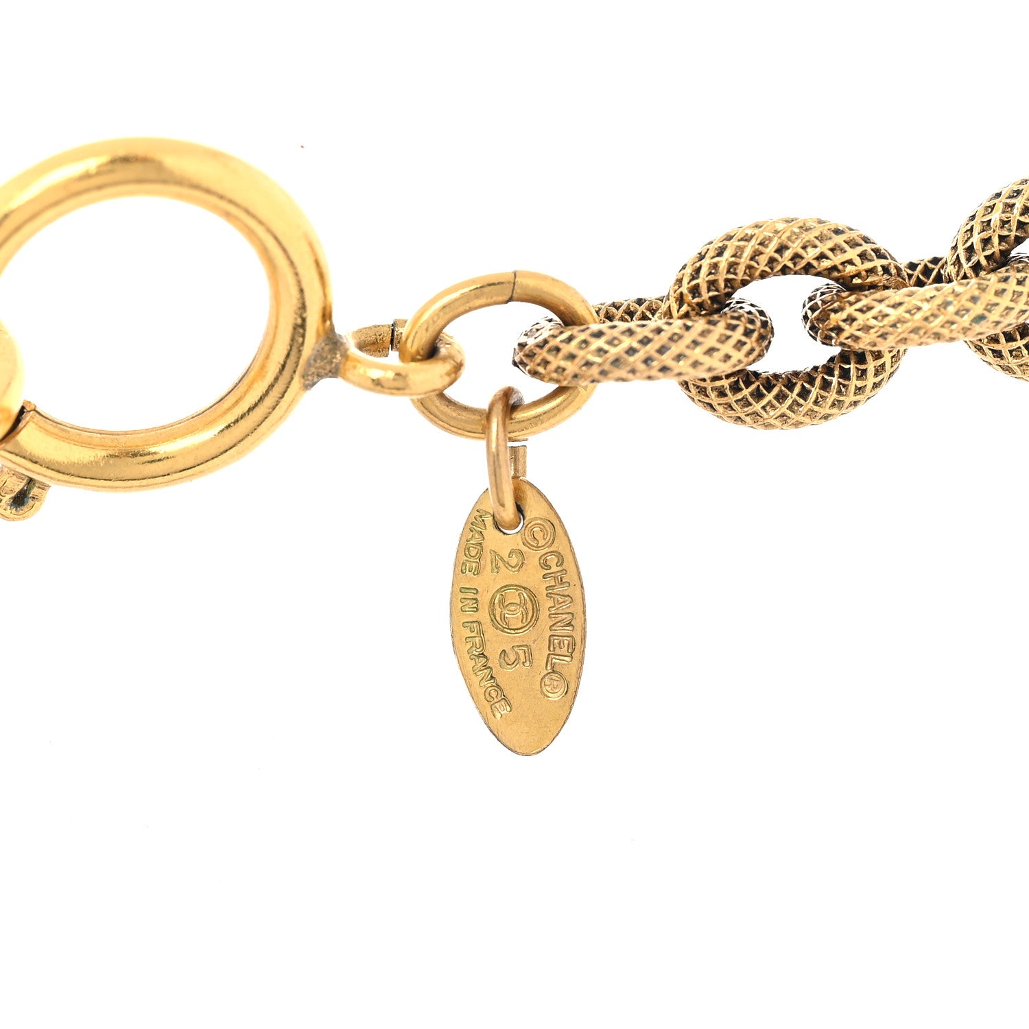 Chanel CC Pendant Necklace Gold 3 of 5