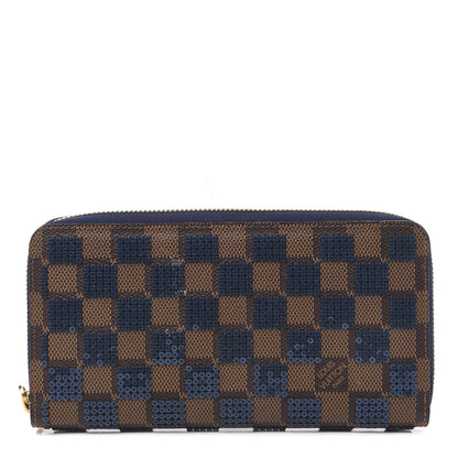 Louis Vuitton Damier Paillettes Zippy Wallet Blue 1 of 7