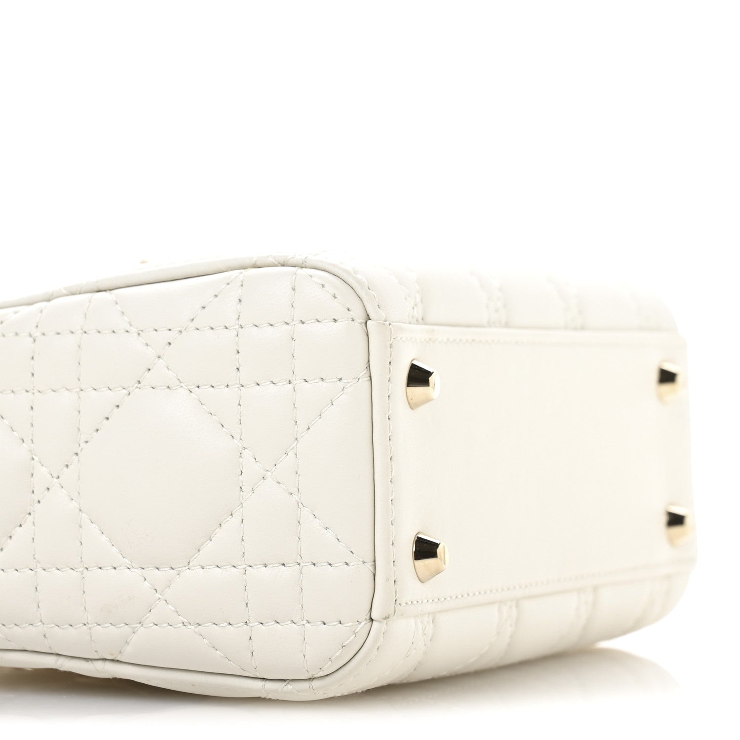 Christian Dior Lambskin Cannage Mini Lady Dior White 8 of 10
