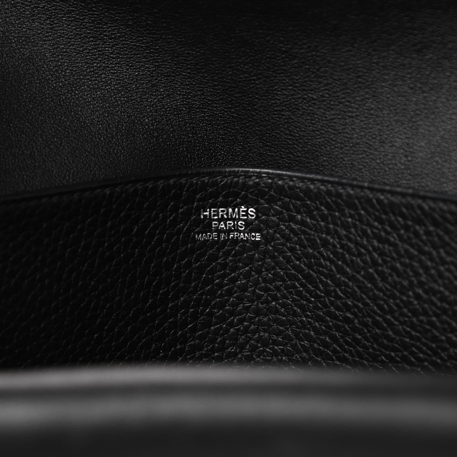 Hermes Taurillon Clemence Halzan 31 GM Black 8 of 17