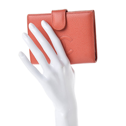 Chanel Caviar Timeless CC Zipped Pocket Wallet Light Red 2 of 17