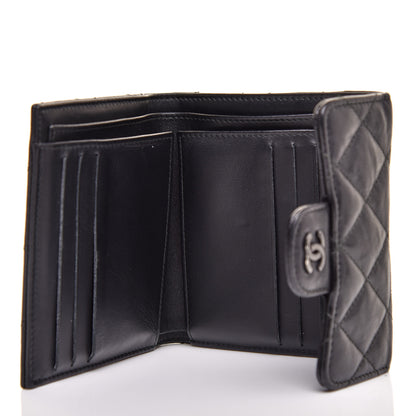 Chanel Calfskin Quilted Compact Flap Wallet So Black 5 of 10