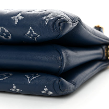 Louis Vuitton Lambskin Embossed Monogram Coussin PM Denim Blue 9 of 11