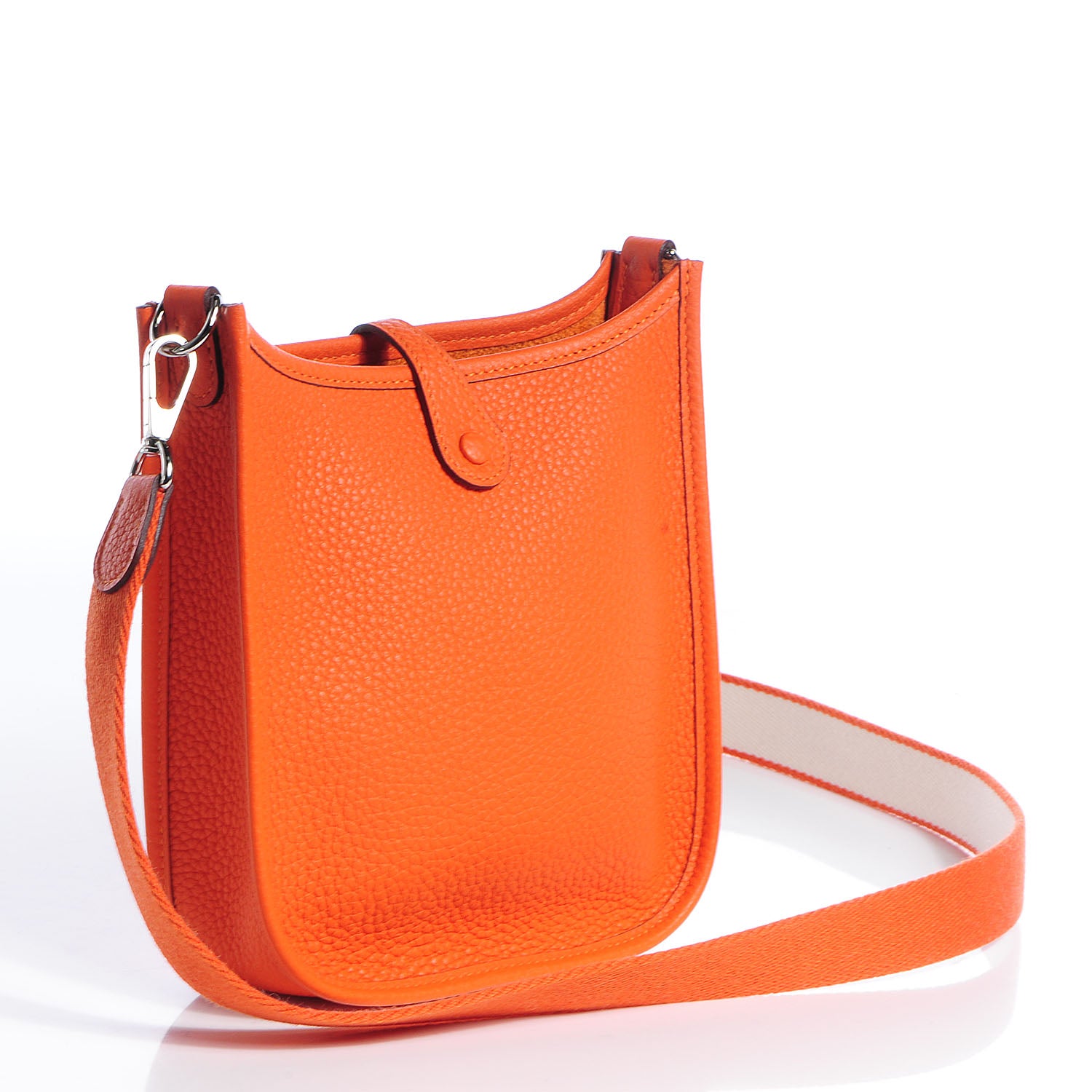 Hermes Taurillon Clemence Evelyne TPM Feu Orange 7 of 14