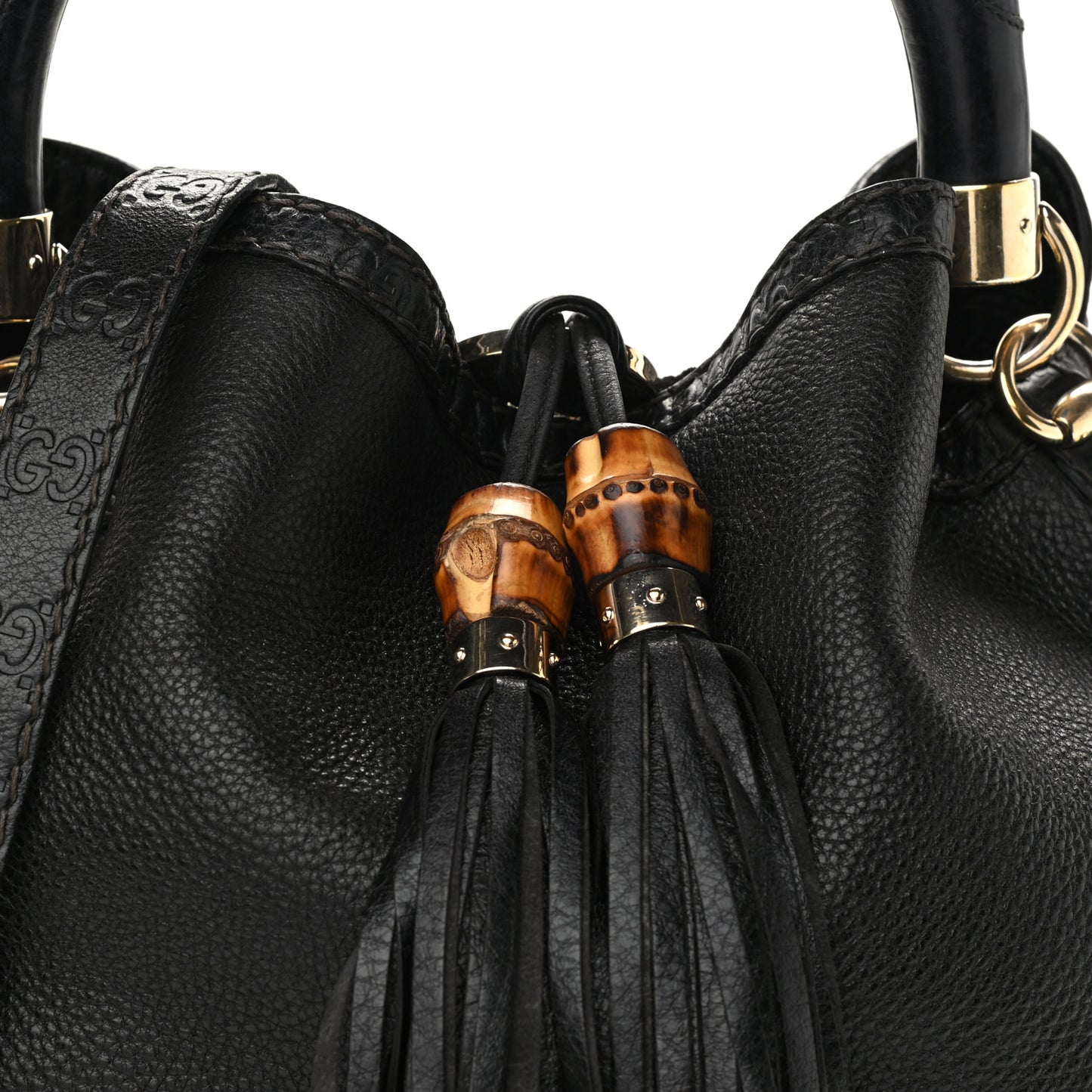Calfskin Medium Indy Top Handle Hobo Black