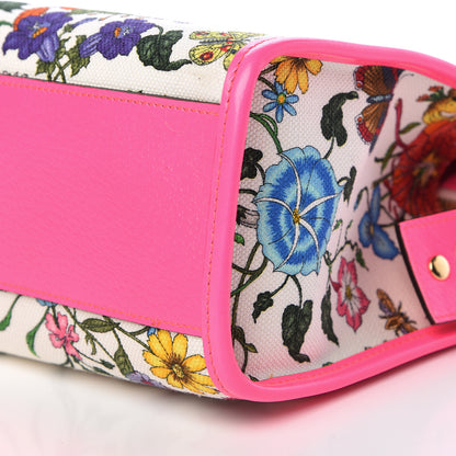 Gucci Canvas Medium Flora Tote Fuchsia 10 of 10