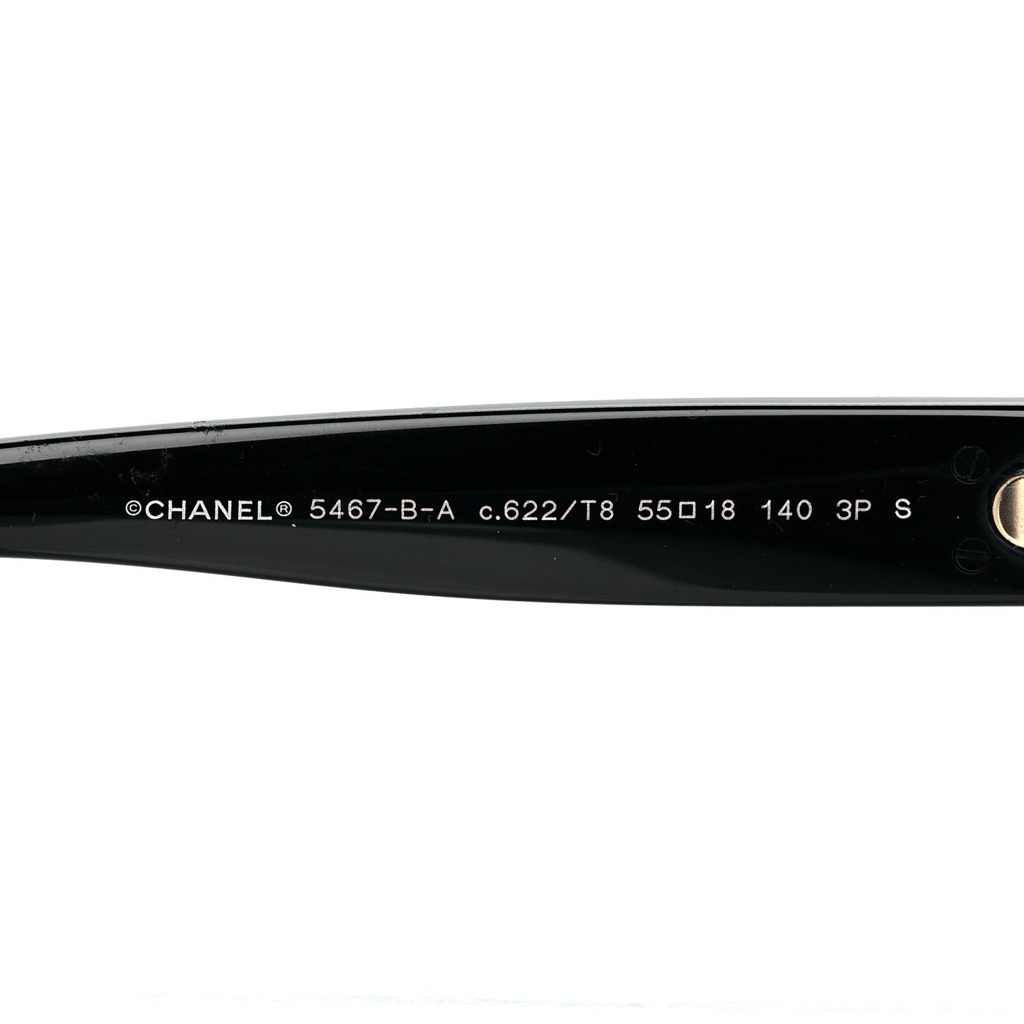 Acetate Strass Polarized Pilot Sunglasses 5467-B Black