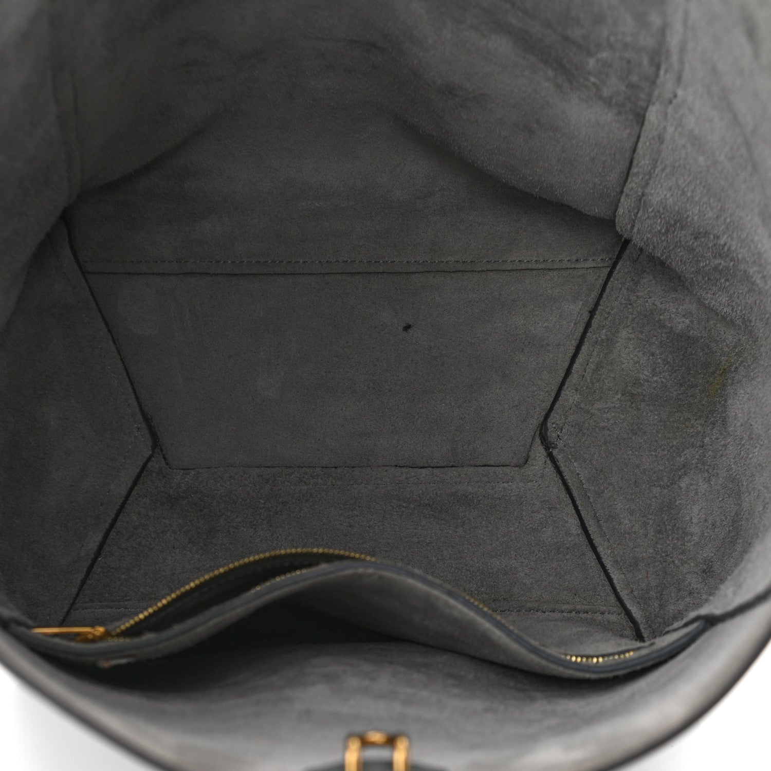 Celine Soft Grained Calfskin Sangle Bucket Bag Storm 4 of 9