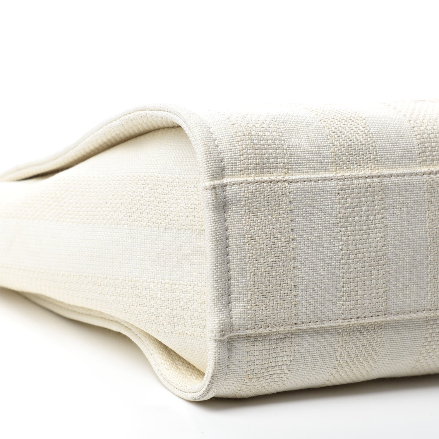 Chanel Straw Raffia Calfskin Striped Small Deauville Tote Beige 6 of 11