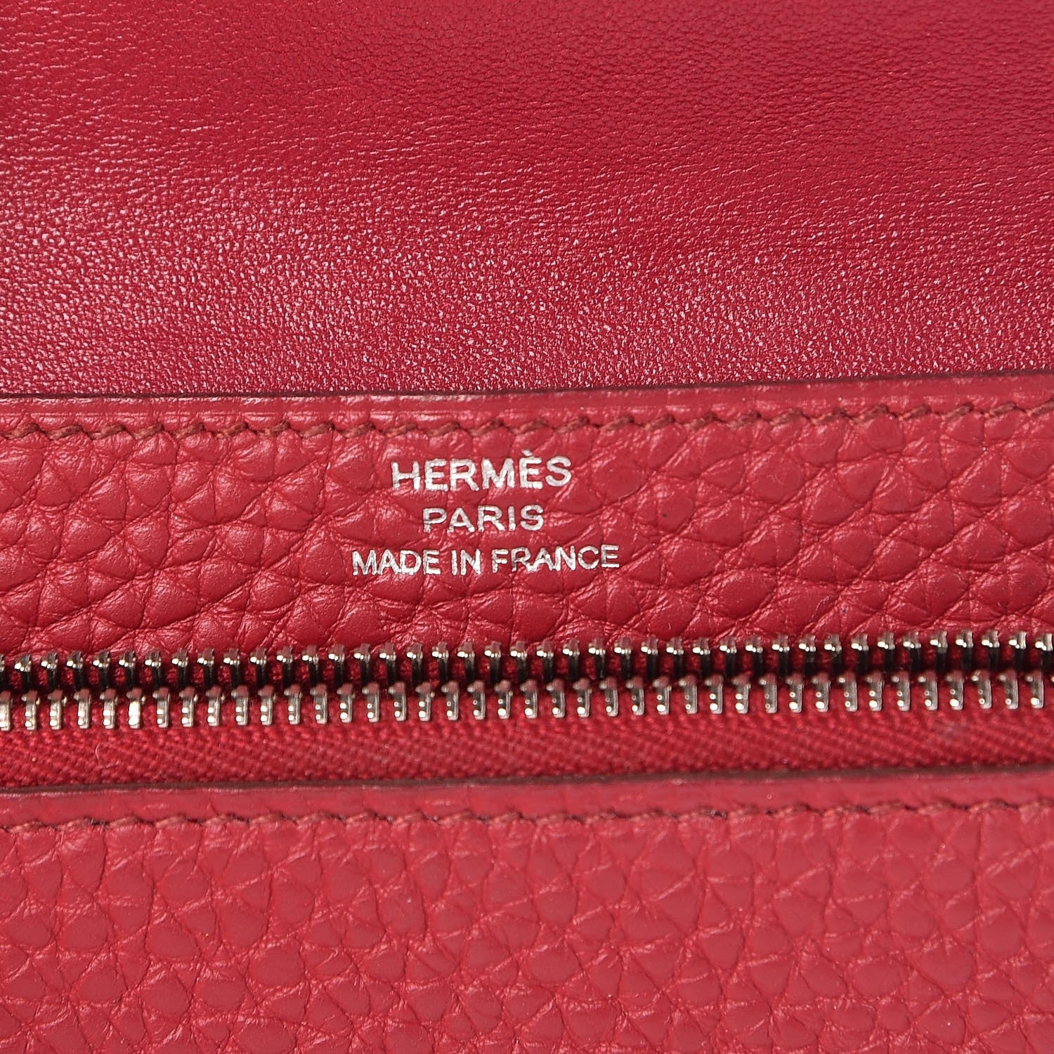Hermes Togo Dogon Compact Wallet Rubis 6 of 8