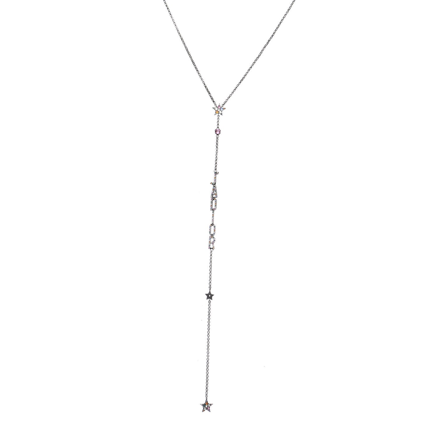Christian Dior Crystal J'Adior Long Necklace Ruthenium Multicolor 1 of 5