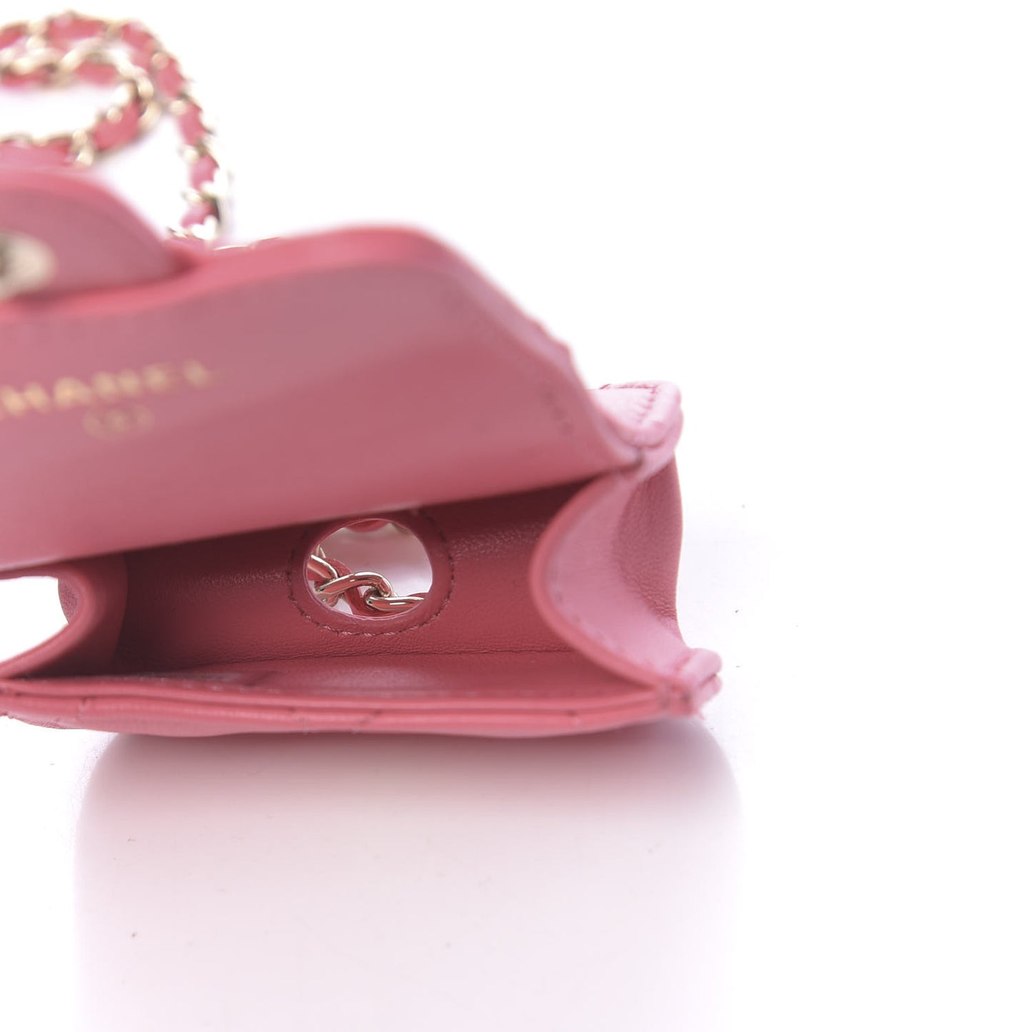 Lambskin Quilted Airpods Pro Case Coral