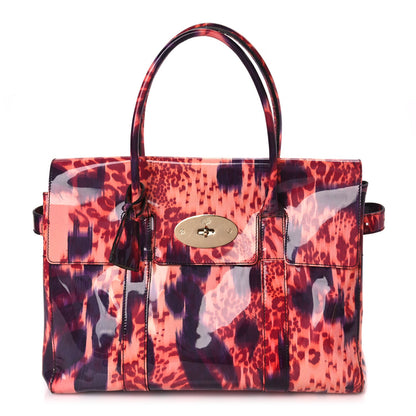 Mulberry Patent Loopy Leopard Bayswater Plum 1 of 8