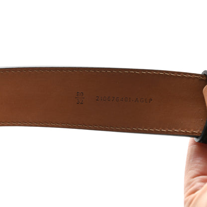 Fendi Vitello Grace Light Micro FF Embossed Belt 80 32 Asfalto Black 4 of 6