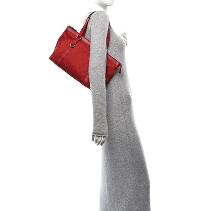Gucci Monogram Abbey Medium Tote  Red 2 of 10