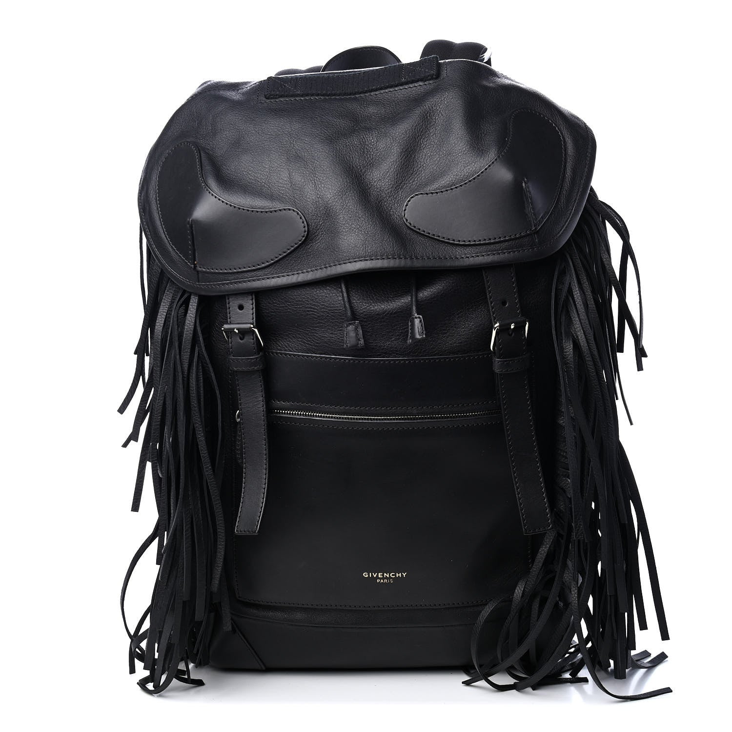 Givenchy Calfskin Fringe Rider Backpack Black 1 of 10