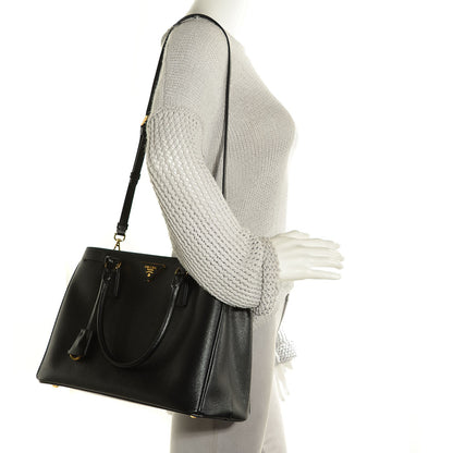 Prada Saffiano Lux Medium Tote Nero Black 2 of 11