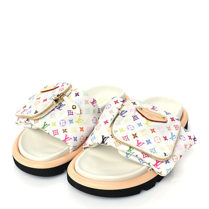 Louis Vuitton LV X TM Monogram Multicolor Pool Pillow Flat Comfort Mule 38 White 3 of 7