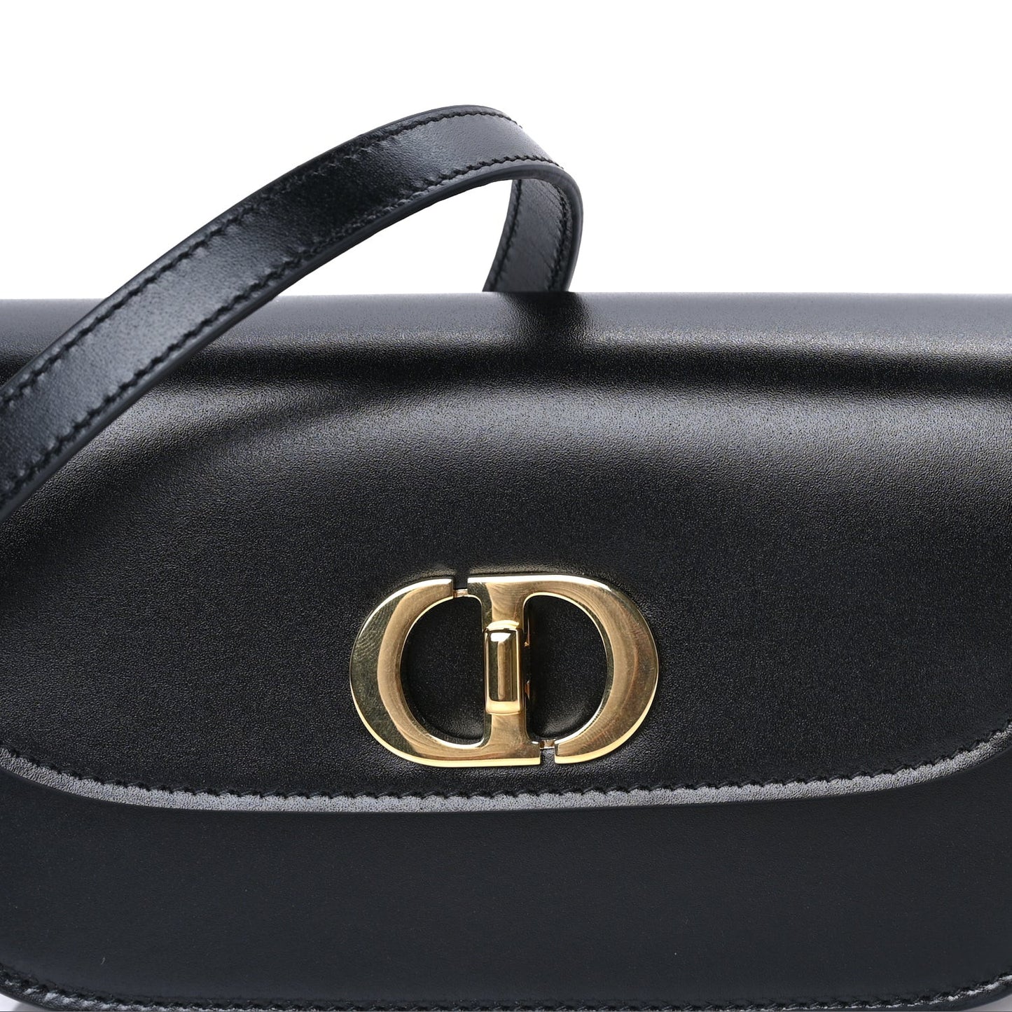 Box Calfskin 30 Montaigne Small Avenue Bag  Black