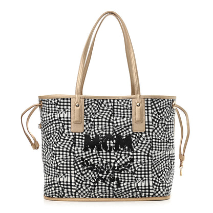 MCM Metallic Visetos Medium Liz Reversible Shopper Tote Gold 4 of 15