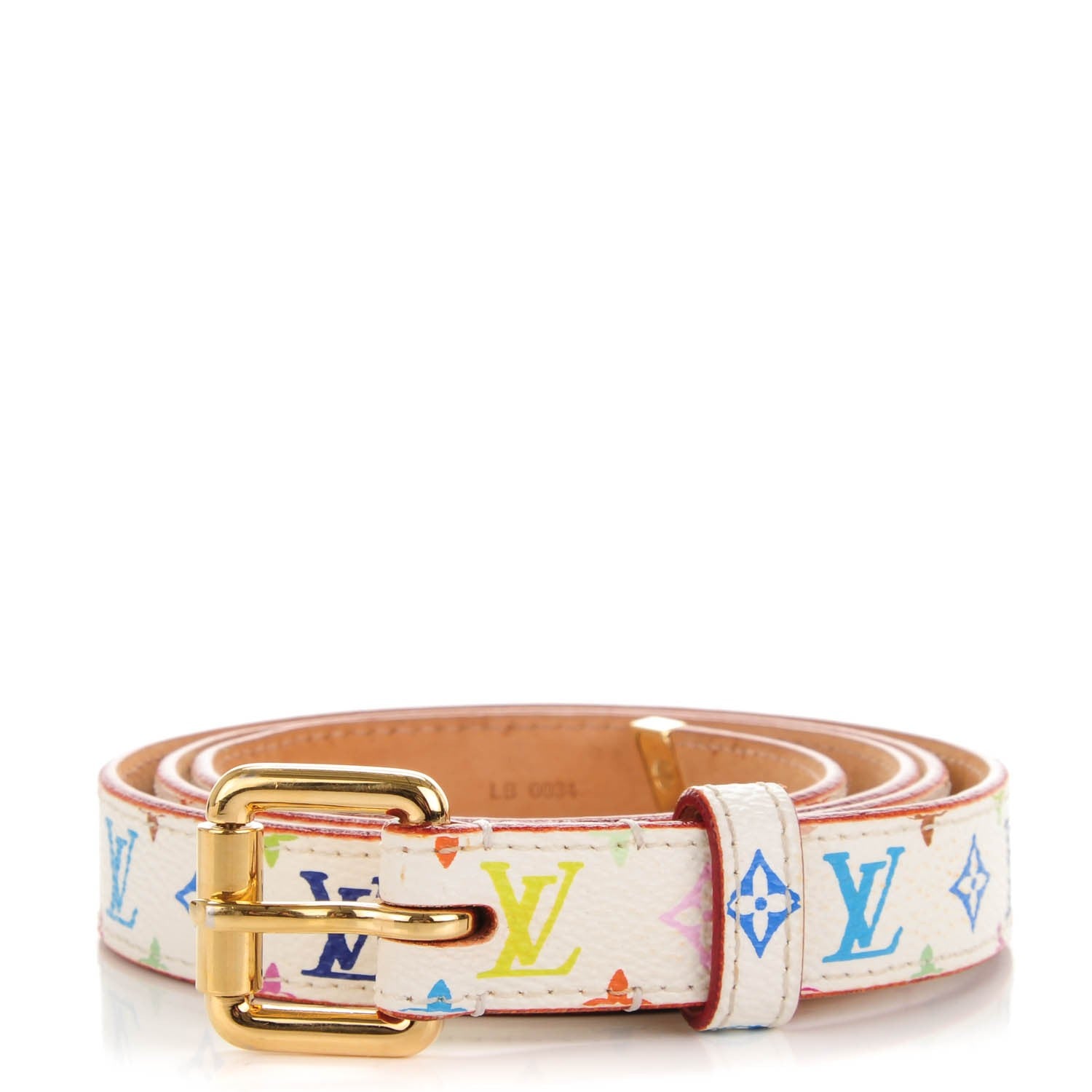 Louis Vuitton Monogram Multicolor Belt 90 36 White 1 of 6