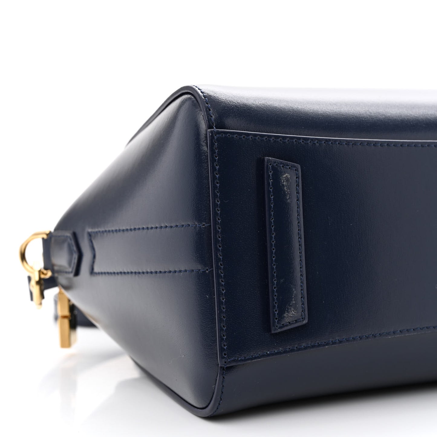 Shiny Lord Calfskin Mini Antigona Navy
