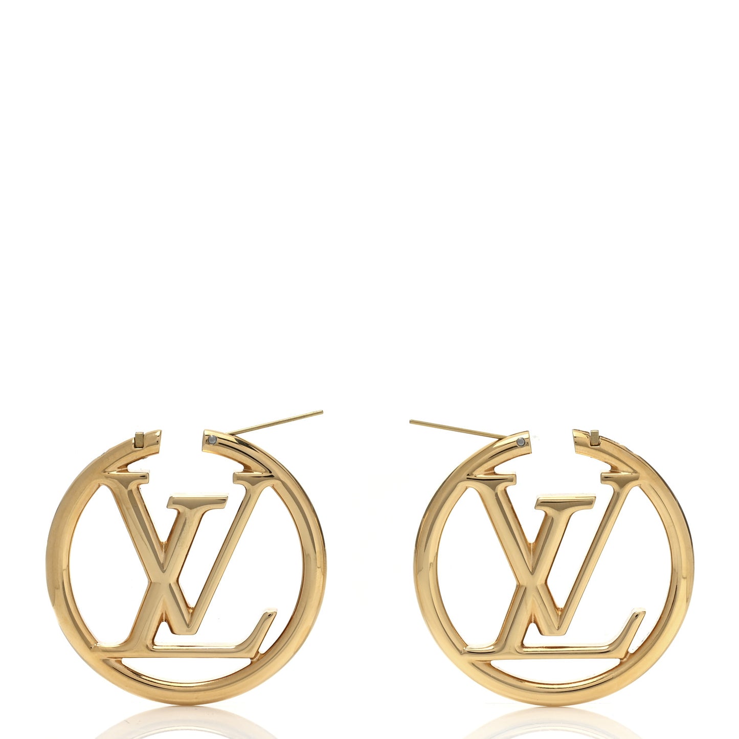 Metal Louise Hoop Earrings Gold