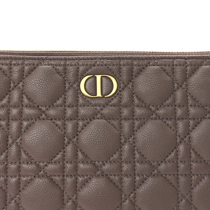 Christian Dior Supple Calfskin Cannage Large Caro Daily Pouch Warm Taupe 6 of 6