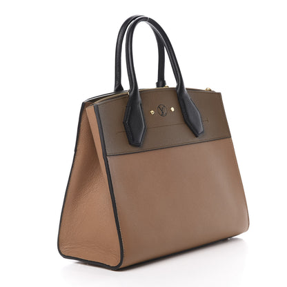 Louis Vuitton Taurillon City Steamer MM Sesame Kombu Black 3 of 11