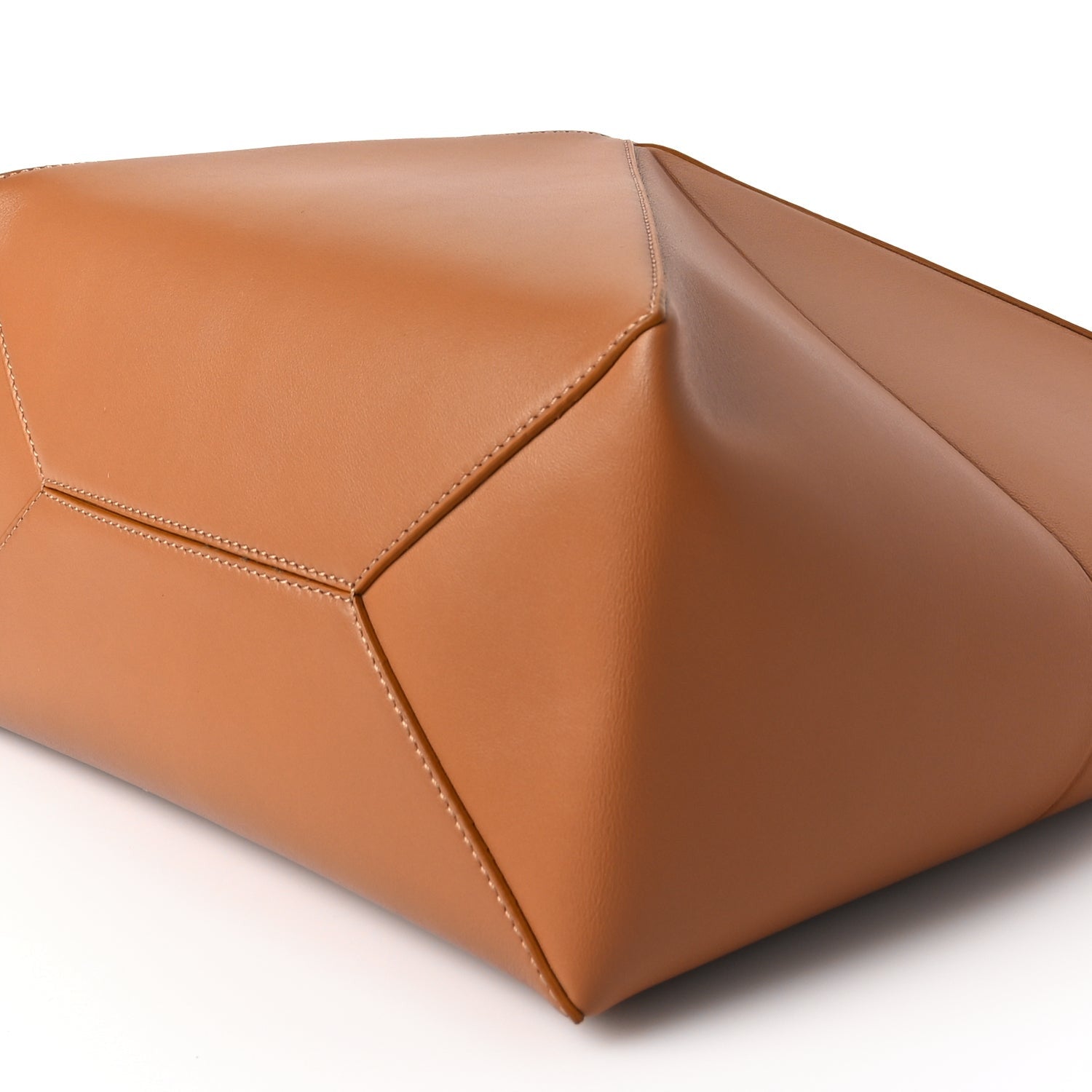 Loewe Shiny Calfskin Medium Puzzle Fold Tote Warm Desert 8 of 8