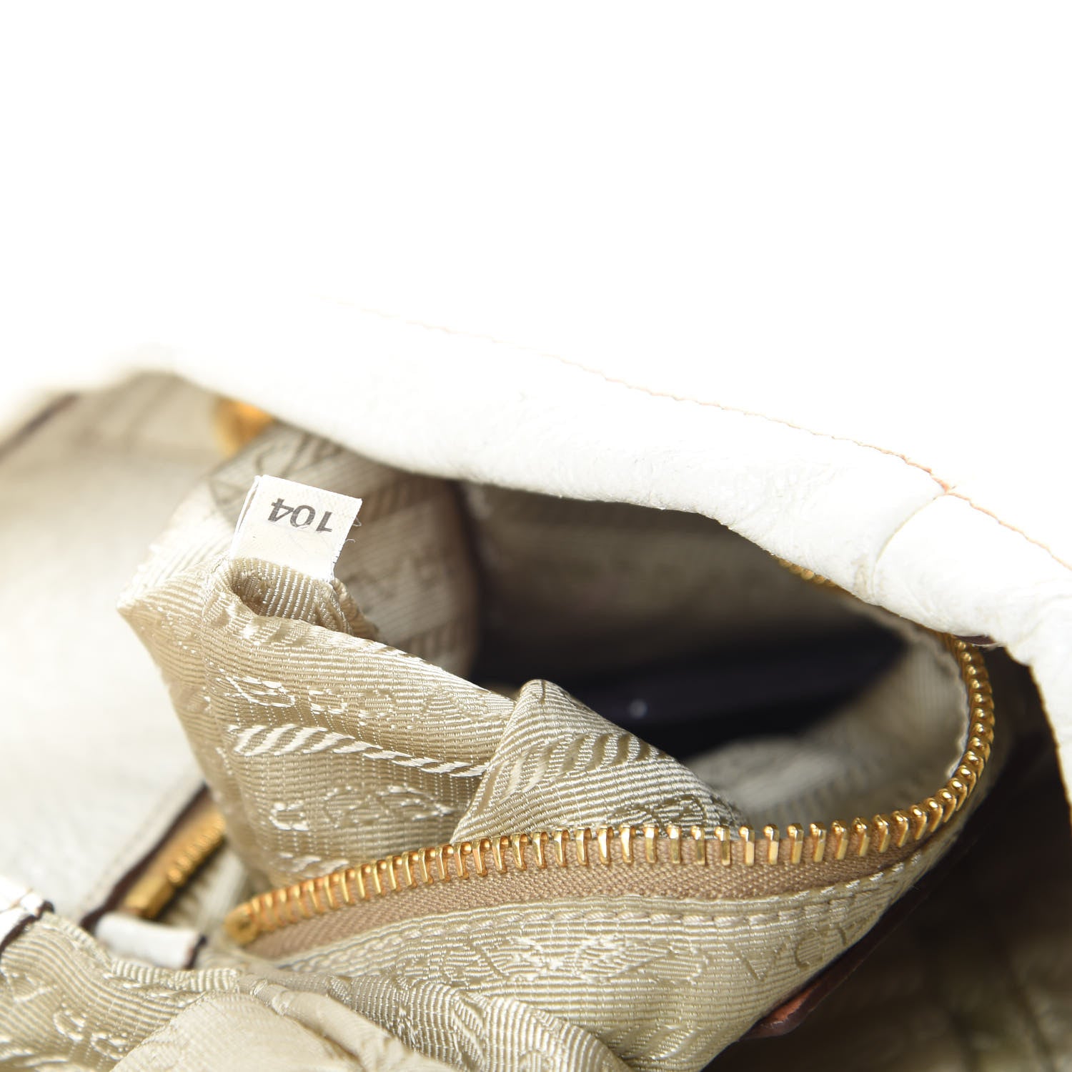 Prada Cervo Lux Chain Shoulder Bag Talco 8 of 20