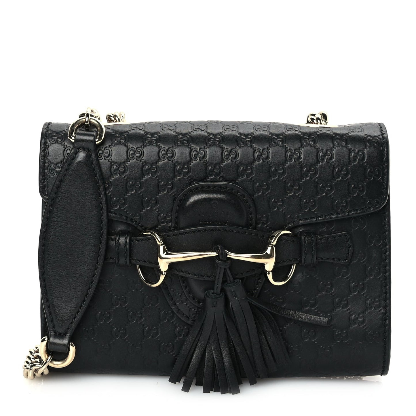 Microguccissima Mini Emily Shoulder Bag Black