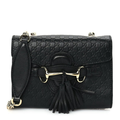 Gucci Microguccissima Mini Emily Shoulder Bag Black 1 of 8