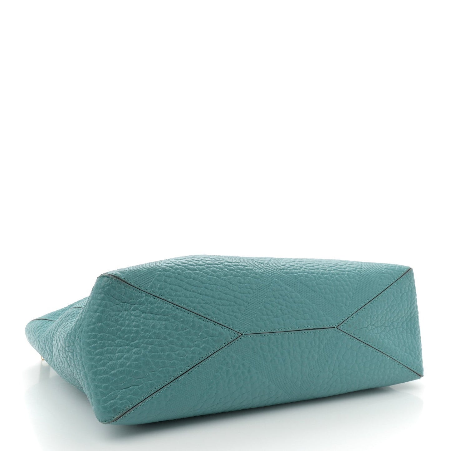 Heritage Grain Check Embossed Medium Dewsbury Tote Turquoise