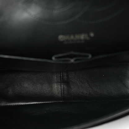 Chanel Lambskin Quilted Jumbo Double Flap So Black So Black 4 of 9
