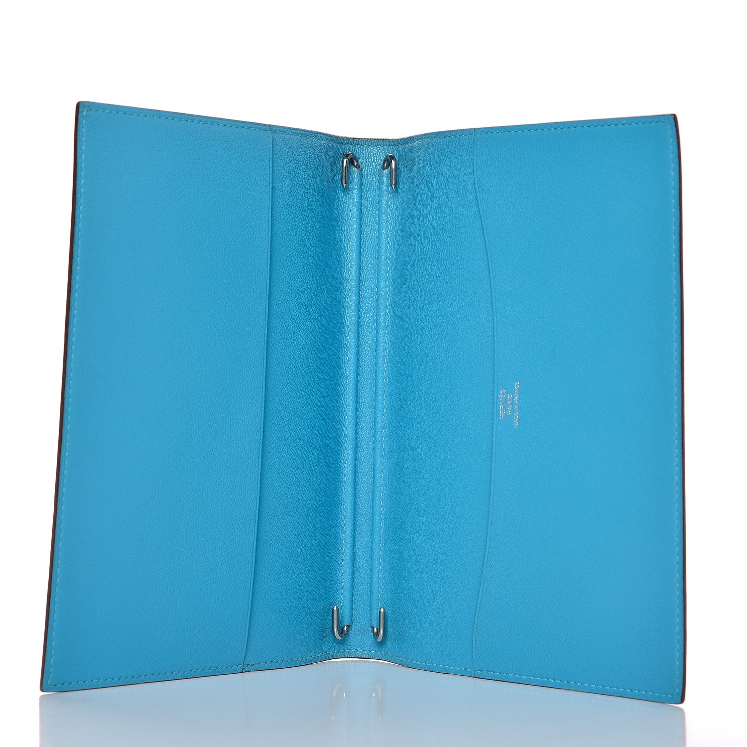 Hermes Lambskin Globe Trotter Agenda Cover Turquoise 5 of 8