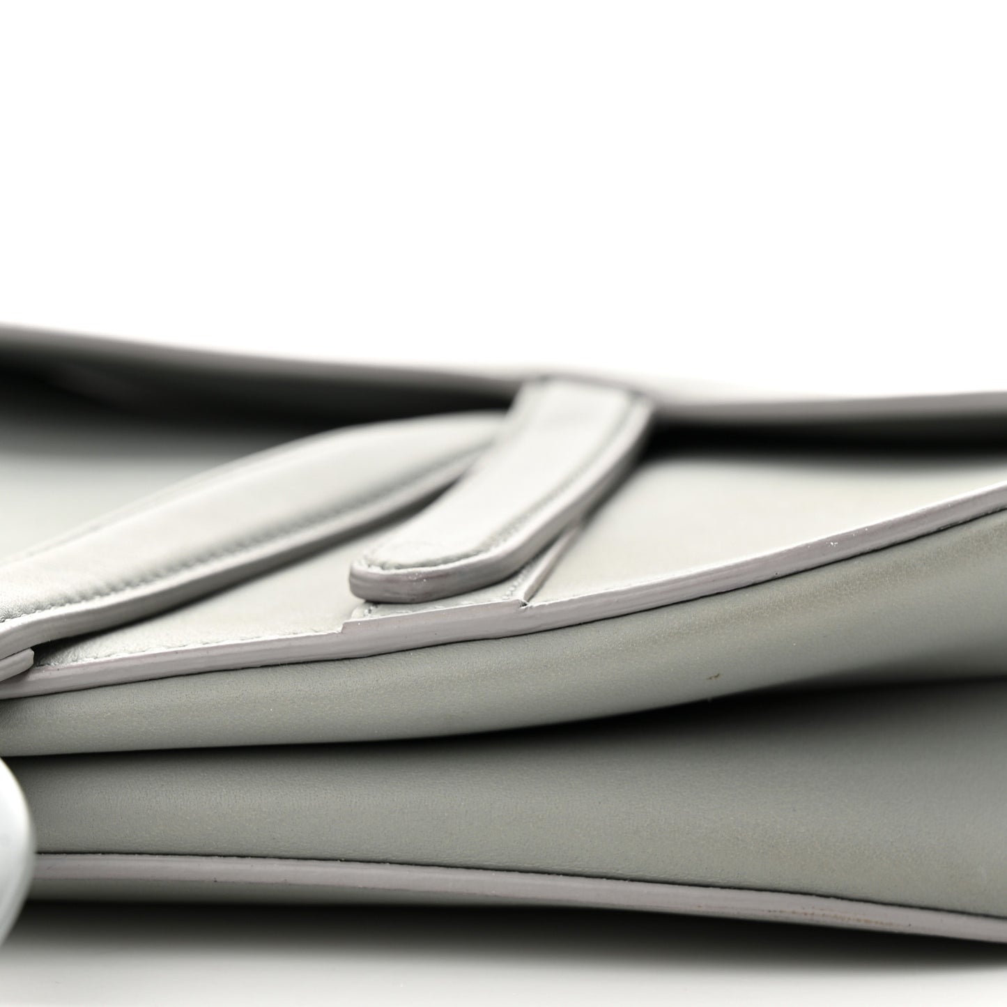 Ultra Matte Calfskin Saddle Bag Grey