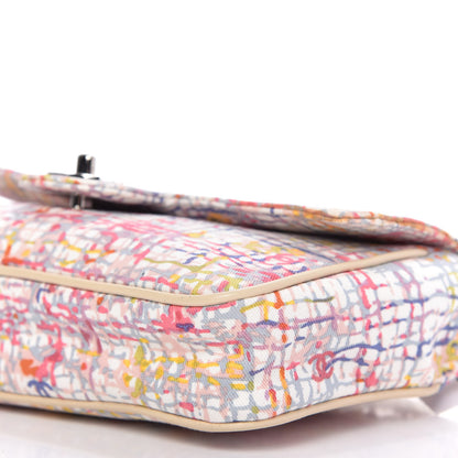 Chanel Canvas Watercolor Tweed Print Clover Small Flap Multicolor 7 of 11
