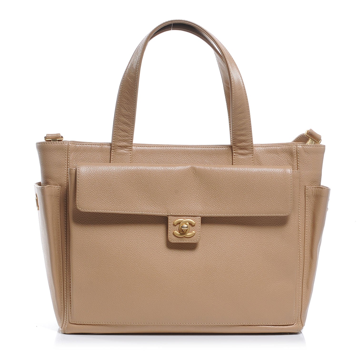 Chanel Caviar Shopper Tote Beige 1 of 7