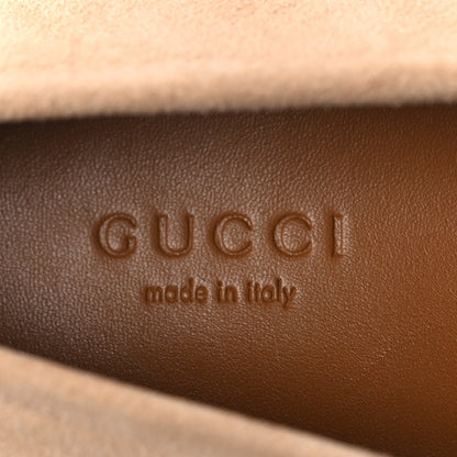 Gucci Suede Horsebit Womens Jordaan Loafers 39 Pink Sand 8 of 9